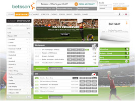 Betsson Homepage