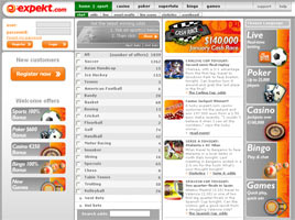 Expekt Homepage Screenshot Expekt