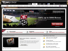 TitanPoker Front Page
